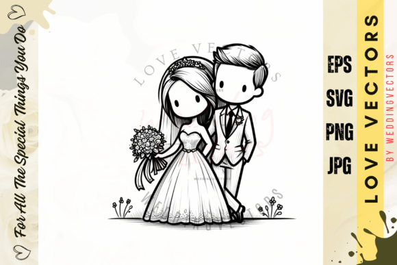 Capturing Romance: The Art of Wedding Couple and Love Vectors