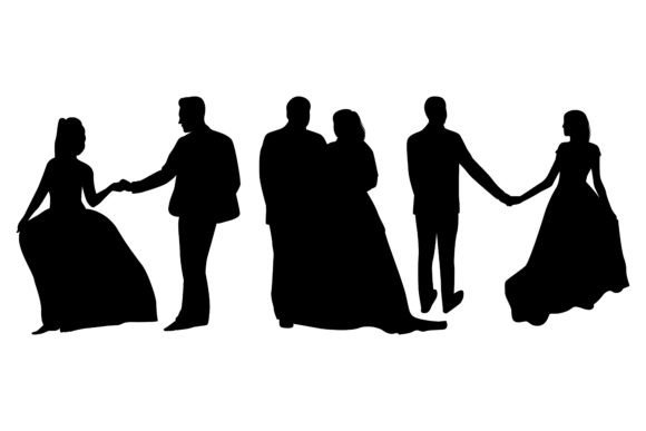 Capturing Romance: Using Wedding Couple Silhouettes Vector