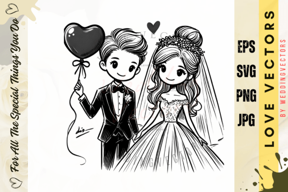 Crafting Timeless Romance with Wedding Couple Vectors
