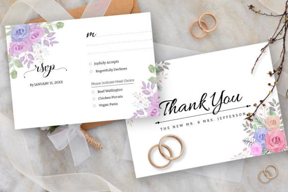 Elegant Watercolor Floral Wedding Card: A Designer's Review