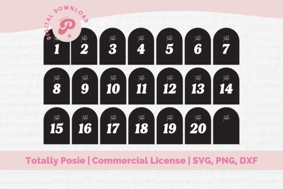 Elevate Your Wedding Stationery: The Wedding Table Numbers SVG Bundle