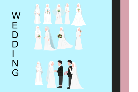 Exploring the Essence of Muslim Wedding Character Design Assets