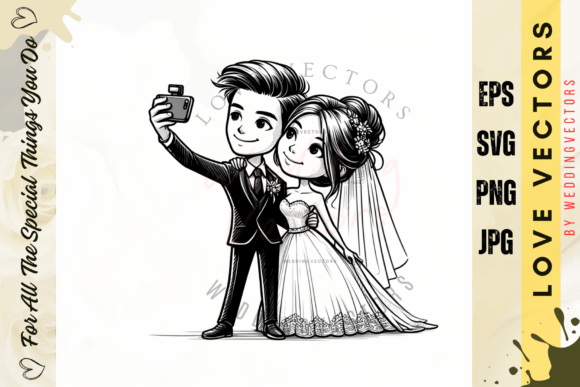 Modern Romantic Ceremony Illustration: Design with Heart