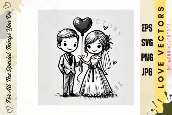 Romantic Wedding Graphics: The C3207 Vector Collection
