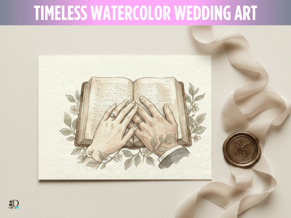 Timeless Heritage Wedding Watercolor PNG: An Heirloom Collection