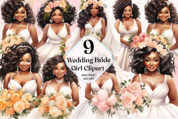 Wedding Bride Sublimation Clipart: Your Source for Creative Watercolor Designs