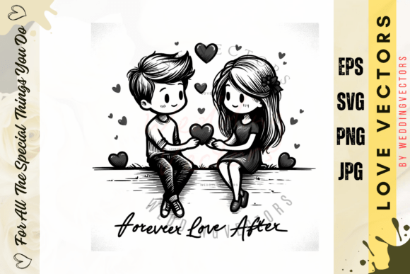 Wedding Couple and Love Vectors - C2649: A Designer's Guide to Romantic Assets
