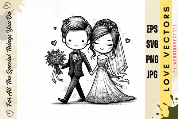 Wedding Couple and Love Vectors - C2663: A Designer's Guide