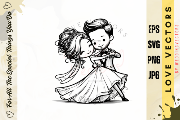 Wedding Couple and Love Vectors - C3097: A Visual Love Story