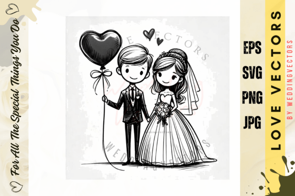 Wedding Couple and Love Vectors - C3126: A Design Asset Review