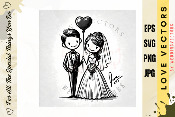 Wedding Couple and Love Vectors - C3172: A Designer's Guide