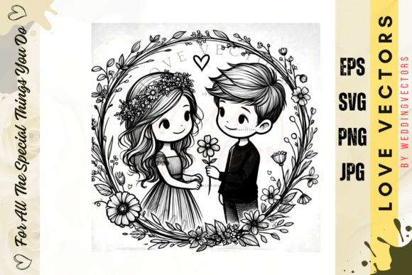 Wedding Couple and Love Vectors - C3184: A Designer's Guide