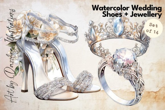 Wedding Jewelry and Floral Shoes: A Design Asset Guide